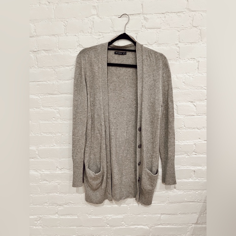 ATMOSPHERE cashmere gray cardigan US Sz 10